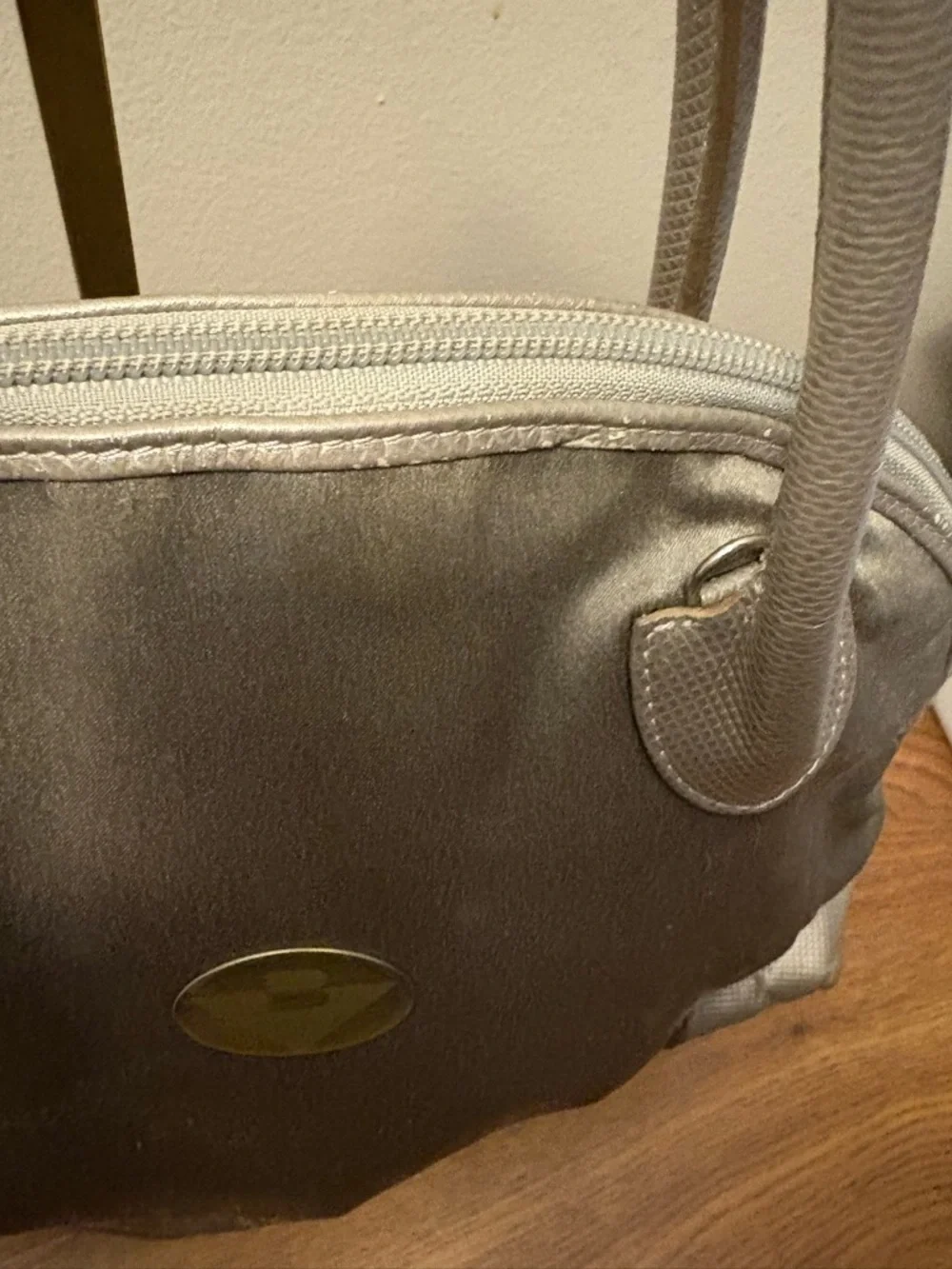 Bottega Veneta Black Satchel with Gold Tone Accent